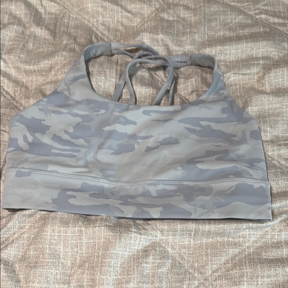 Lululemon Gray Camouflage Padded Sports Bra